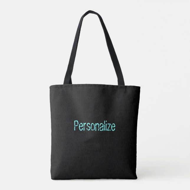 Ekg line heart medical black turquoise nurse dr tote bag Zazzle