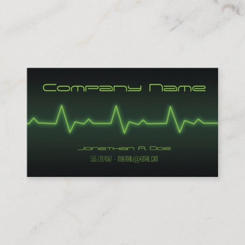 EKG Neon Business Card