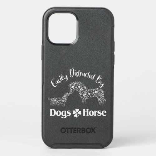 EKG Pulse Heartbeat Funny Horses  OtterBox Symmetry iPhone 12 Pro Case