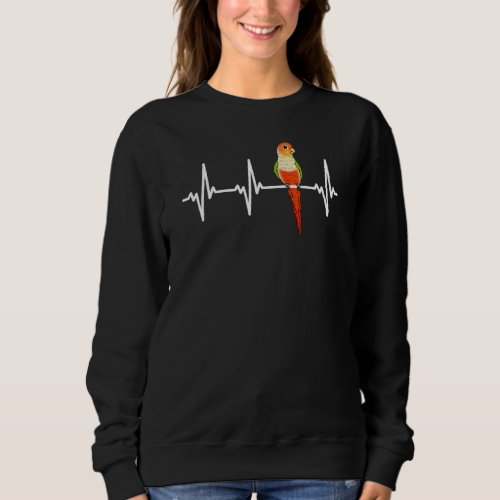 EKG Pulse Heartbeat Line I Green Cheek Pineapple C Sweatshirt