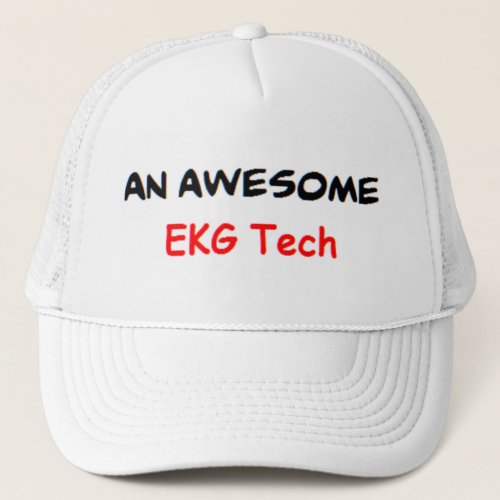 ekg tech awesome trucker hat