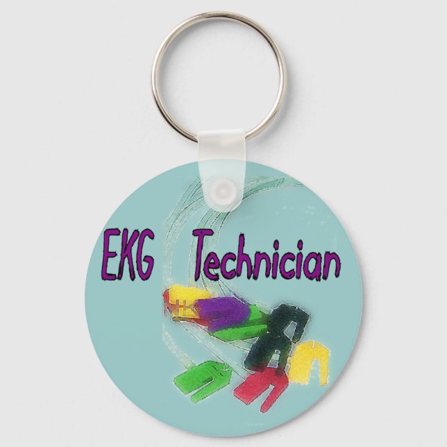 EKG Technician Gifts Keychain (Front)