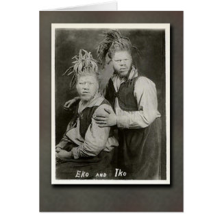 Eko and Iko "Men from Mars" Circus Performers Cards