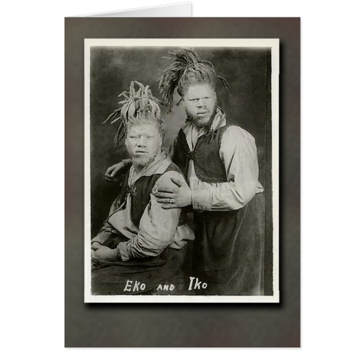 Eko and Iko "Men from Mars" Circus Performers Cards (Front)
