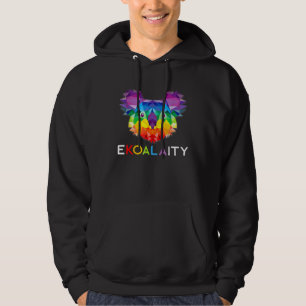 Ekoalaity Koala Rainbow Flag Gay Pride Hoodie