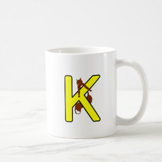 Ekorrmugg Bokstav K Left hand Caffemugg Coffee Mug