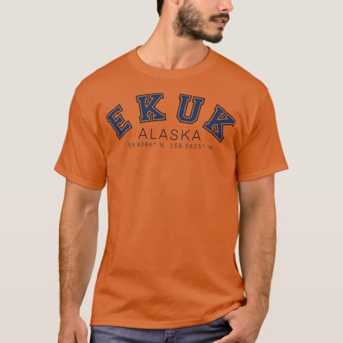 Ekuk Alaska Coordinates T_Shirt