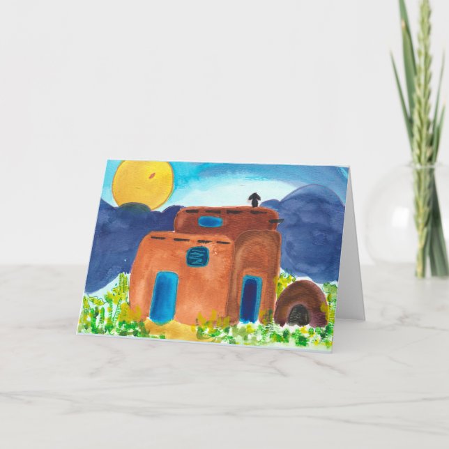 El Adobe New Mexico greeting card (Front)