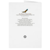 El Aguila, tarjeta (Back)