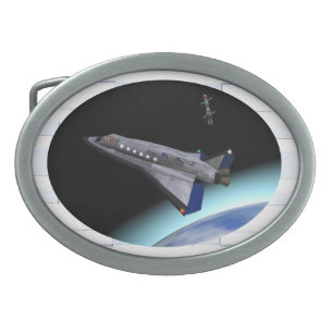 El Al Maslool Space Shuttle Oval Belt Buckle