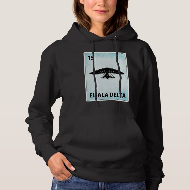 El Ala Delta Mexican Hang Gliding Cards Hoodie (Front)