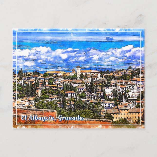 El Albayzín, Granada, Andalusia, Spain. Postcard (Front)