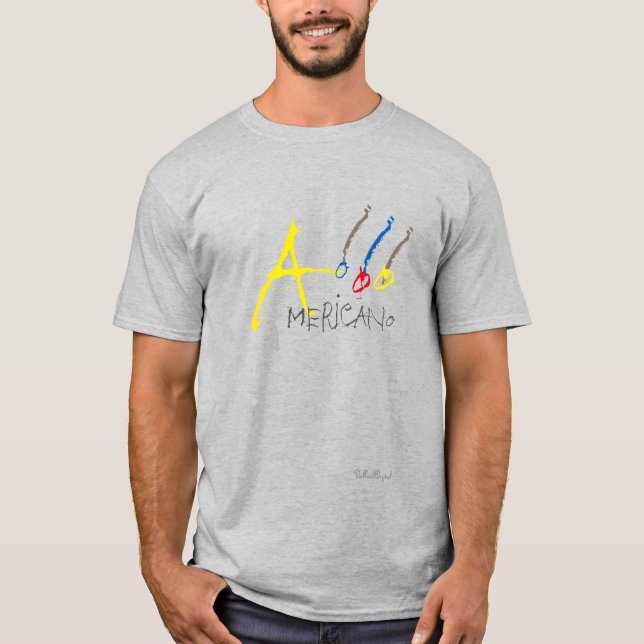El Americano Gray  T-Shirt (Front)