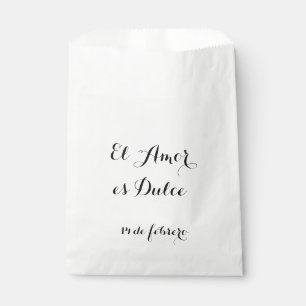 El Amor es Dulce- Customize these favor bags