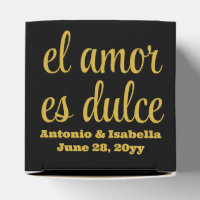 El amor es dulce wedding reception treat for guest