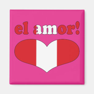 El Amor! - Love in Peruvian Valentine's Day Magnet