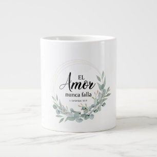 EL AMOR NUNCA FALLA GIANT COFFEE MUG