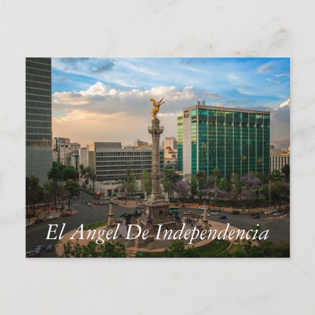 El Angel De Independencia Postcard (Front)