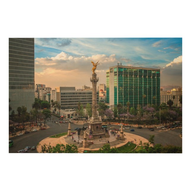 El Angel De Independencia Wood Wall Decor (Front)