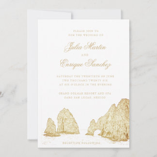 El Arco Cabo San Lucas Arch Weddining Invitation