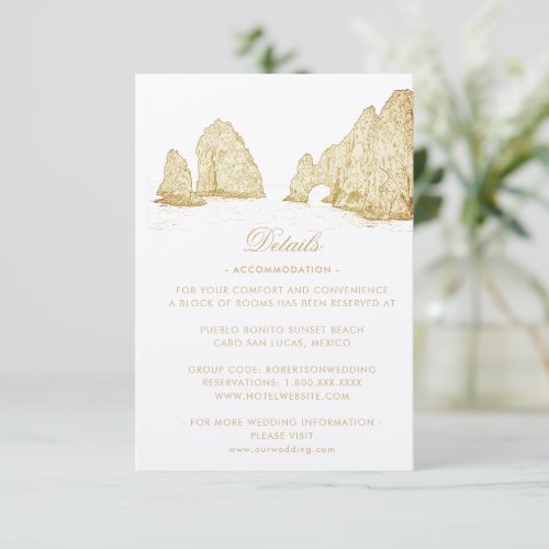 El Arco Cabo San Lucas Kindly Reply | Meal Options RSVP Card