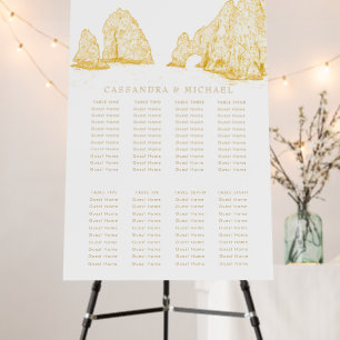 El Arco Cabo San Lucas Wedding Seating Chart Foam Board