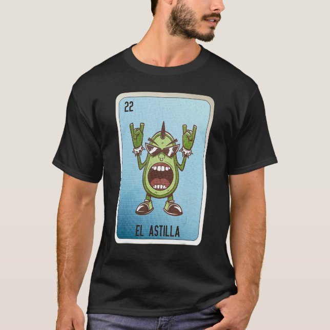 El Astilla Mexican Slang Lottery Bingo Cards T-Shirt (Front)