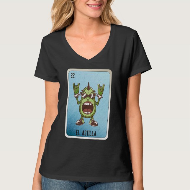 El Astilla Mexican Slang Lottery Bingo Cards T-Shirt (Front)