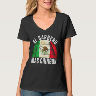 El Barbero Mas Chingon - Mexican Barber Vintage T-Shirt