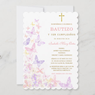 El Bautizo y Primer Añito invitación de nuestra hi Invitation