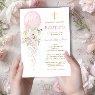 El Bautizo y Primer Añito invitación de nuestra hi Invitation