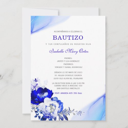 El Bautizo y Primer Aito invitacin de nuestra hi Invitation