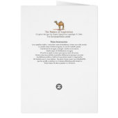 El Camello, tarjeta (Back)