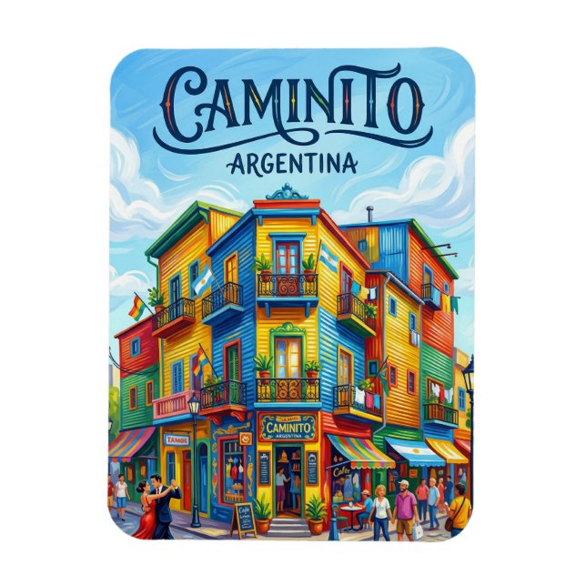 El Caminito Argentina Magnet (Vertical)