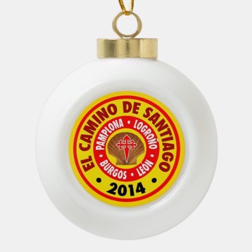 El Camino De Santiago 2014 Ceramic Ball Christmas Ornament