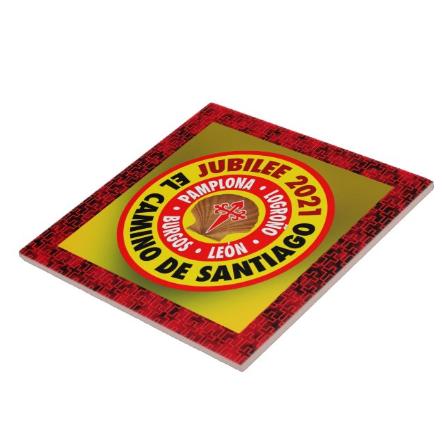 El Camino de Santiago 2021 Ceramic Tile (Side)