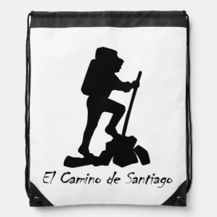 El Camino de Santiago  -  Bucket List Hike Drawstring Bag