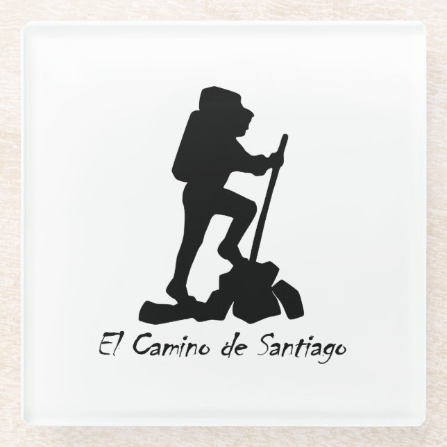 El Camino de Santiago  -  Bucket List Hike Glass Coaster (Front)