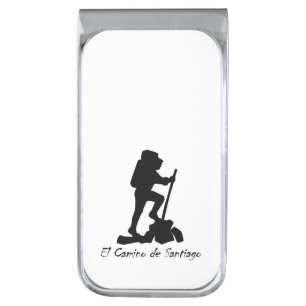El Camino de Santiago - Bucket List Hike Silver Finish Money Clip