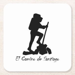 El Camino de Santiago - Bucket List Hike Square Paper Coaster