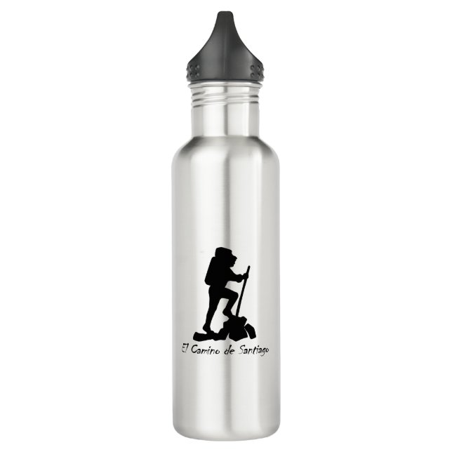 El Camino de Santiago  -  Bucket List Hike Stainless Steel Water Bottle (Left)