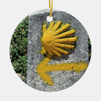 El Camino de Santiago de Compostela, Spain, shell Ceramic Ornament