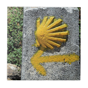 El Camino de Santiago de Compostela, Spain, shell Ceramic Tile