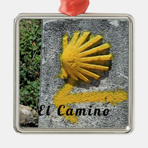 El Camino de Santiago de Compostela, Spain, shell Metal Ornament
