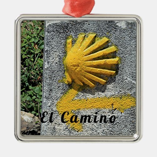 El Camino de Santiago de Compostela Spain shell Metal Ornament