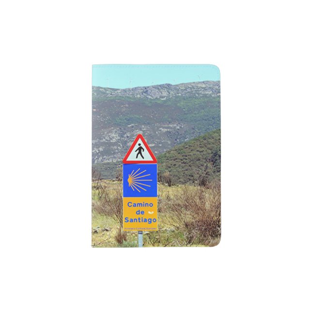 El Camino de Santiago de Compostela, Spain, sign Passport Holder (Front)