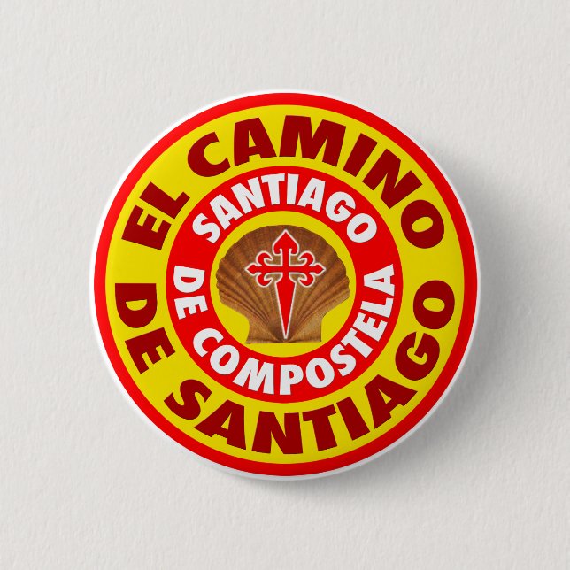 El Camino de Santiago Pinback Button (Front)