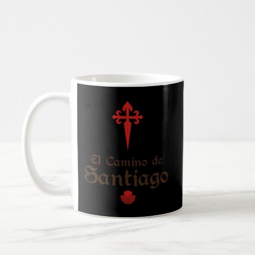 El Camino De Santiago  Saint James Cross  Scallo Coffee Mug