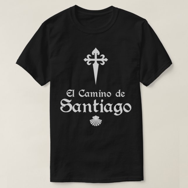 El Camino De Santiago ~ Saint James Cross ~ Scallo T-Shirt (Design Front)
