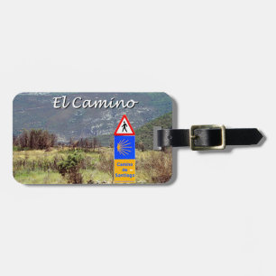 El Camino de Santiago sign (caption) Luggage Tag